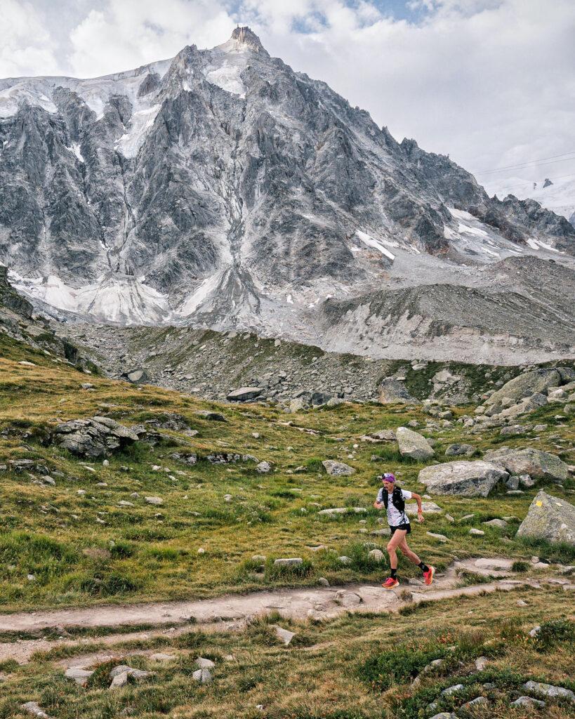 David Laney running in the Alps