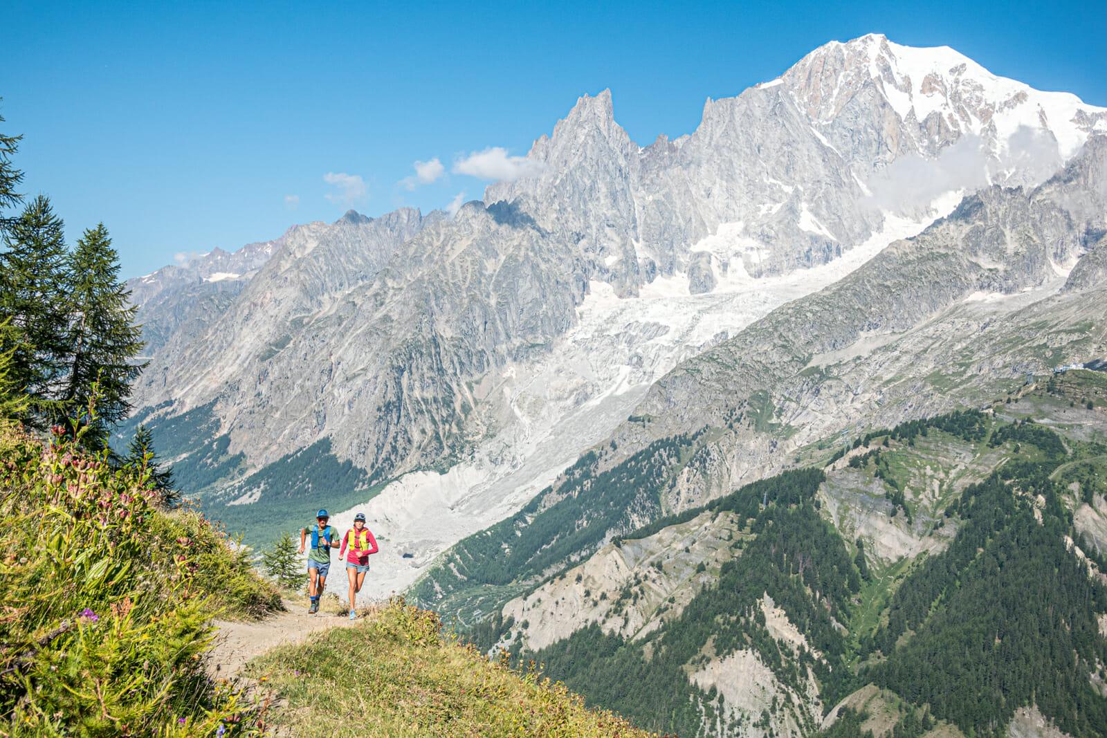 Trail running in Courmayeur, Italy