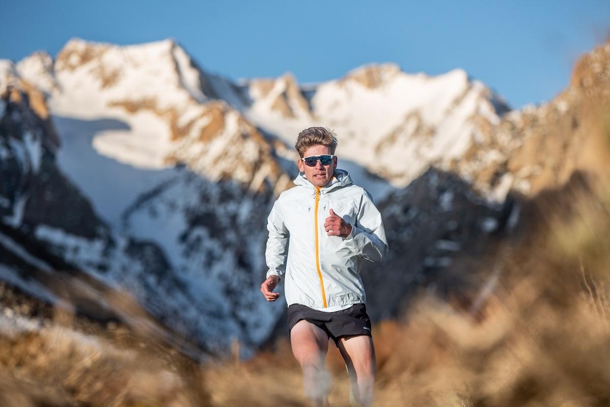 Tim Tollefson running in the mountains
