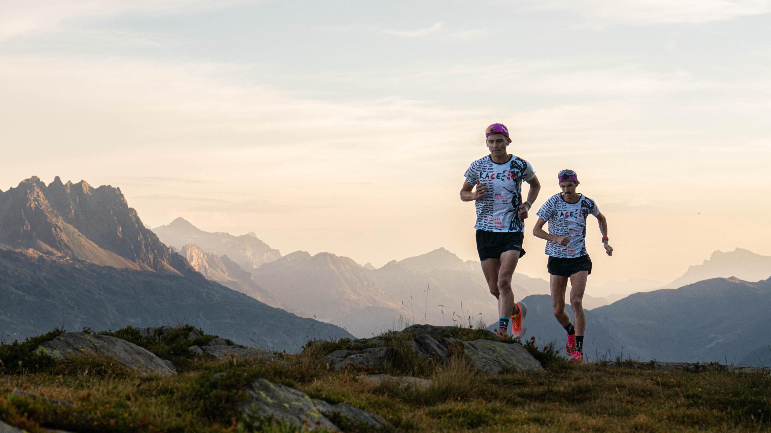 UTMB 2022, Tim Tollefson and David Laney in the Alps